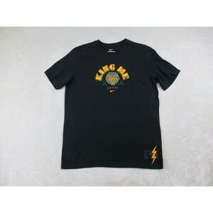 Nike‎ Shirt Mens Medium Black Lebron James Basketball King Me Crew Neck Casual*